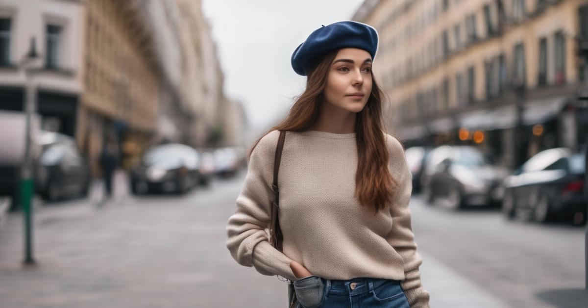 Beret dla okrągłej twarzy – sposób na optyczne wydłużenie.